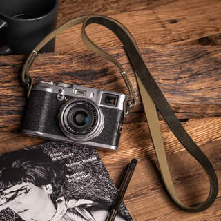 Full Leather Camera Neck Strap 001 (Cura Split Rings)
